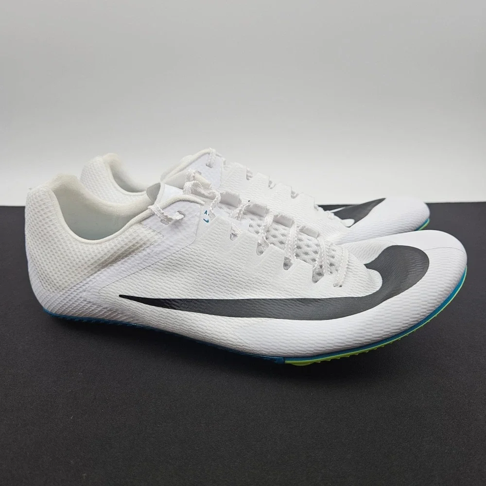 Nike Zoom Rival Sprint Mens Size 14 White‎ Black Track Field Spikes FZ9663-102